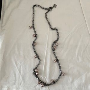 Faux pearl necklace